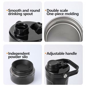 Custom logo 20oz Leakproof Insulated Stainless Steel Shaker Cup BPA-Free Double Wall Powder Coated Protein Shakes <b>Bottle</b> - Product Image 4