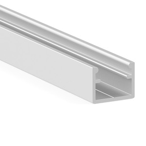 Koy+ profile. For LED lighting. Recessed and surface mounting. Matte silver. 3m length, matte silver finish. - Product Image 1