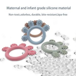 Nouveau Anneau de Dentition Anti-Cryogénie pour Bébé, Jouet Rond en Silicone Alimentaire 0-24 Mois, Couleur et Logo Personnalisables - Product Image 2