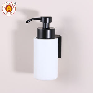 Étagères de salle de bains Organisateur Pompe moussante blanche <span class=keywords><strong>Savon</strong></span> Verre Accessoires de douche Pompe Bouteille Verre <span class=keywords><strong>Lave</strong></span>-<span class=keywords><strong>vaisselle</strong></span> avec pompe en acier - Product Image 2