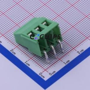 KF129R-5.08-3P Screw Terminal Block Bent Lead Through Hole,P=5.08mm Connector 1x3P 5.08mm Green Right Angle Insert - Product Image 2