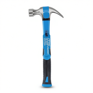 Martillo de carpintero Fervi de 20 oz con cabeza de acero y mango de goma azul para trabajos de carpintería y construcción - Product Image 2