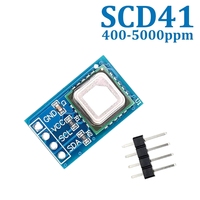 ZYSY )SCD40 41 Modul Sensor Gas 2.4-5.5V Mendeteksi CO2 Karbon Dioksida Suhu dan Kelembapan Komunikasi I2C