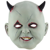 Masque en latex DAMAI Little Devil Vampire pour Halloween, masque effrayant de zombie, accessoires de déguisement pour maison hantée, couvre-chef pour fête de carnaval
