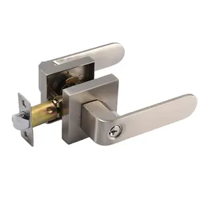 American style Zinc Alloy Superior Safety Door Handles Bathroom Lever Door Handle Locks Set