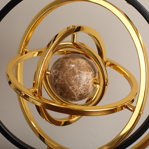 Modern Minimalist Globe <b>Ornament</b> Iron Circular Decorative For Living Room TV Cabinet Hotel Display - Product Image 3
