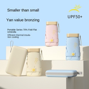 ร่มพับ 6 ตอน 70% สำหรับผู้หญิง ป้องกันแสงแดด ป้องกันรังสียูวี ขนาดเล็ก พกพาสะดวก ร่มแบบสองด้านสั่งทำได้ - Product Image 2