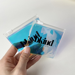 Bán buôn dày Laser nhỏ rõ ràng minh bạch + PVC + trang sức + Túi óng ánh PVC trang điểm Holographic màu xanh màu xanh lá cây túi đồ trang sức - Product Image 4