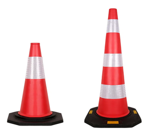 Siêu 750Mm 90Cm Mini 28 Inch Đóng Mở 36 Inch Giao Thông Đường An Toàn Cone Cao Su Cơ Sở 30lb Cho Bãi Đậu Xe - Product Image 6