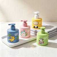 300ml 500ml savon liquide douche Gel shampoing bouteille d'emballage pour enfants Lotion pompe conteneur HDPE vide bouteille ronde en plastique
