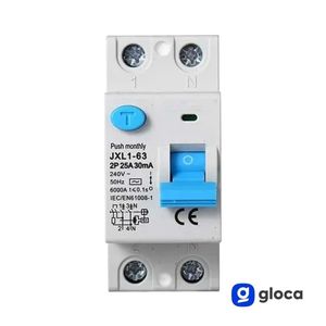 สวิตช์เฟืองท้าย gloca 2P 30mA 25A 240V คลาส A 2 DIN โมดูลรีเลย์ความปลอดภัย - Product Image 4