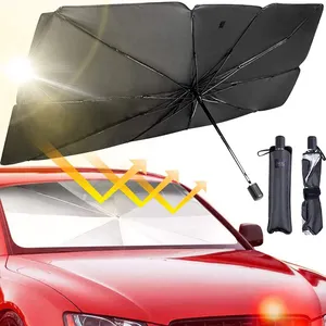 汽车挡风玻璃遮阳帘紫外线和热遮阳板保护器可折叠反光伞brella护罩