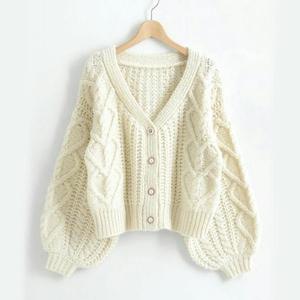 OEM Knitwear Manufacturers Hand Crochet Cardigan <strong>Donna</strong> Sweater Custom Long Sleeve Ladies Handmade Crochet Cardigan for Women - Product Image 1