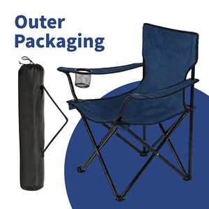 Chaise pliante ZGBROTHERS en fer et tissu Oxford pour l'extérieur - Durable, portable et légère pour le camping et le jardin - Product Image 2