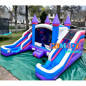 Aire de jeux gonflable videur commercial sautant grande maison rebondissante combo toboggan aquatique adulte enfant château plein d'entrain avec souffleur - Product Image 4