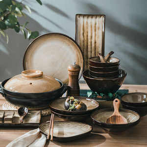 China Custom Made Ceramic Tableware Round Vintage Ceramic Tableware for Restaurant - Product Image 3