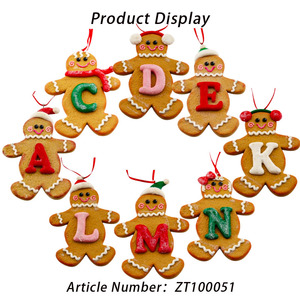 <span class=keywords><strong>Lettre</strong></span> personnalisée <span class=keywords><strong>de</strong></span> bonhomme en pain d'épice scintillant fait à la main avec chapeau <span class=keywords><strong>de</strong></span> père noël ornement suspendu d'arbre <span class=keywords><strong>de</strong></span> noël pour la décoration <span class=keywords><strong>de</strong></span> cadeau d'homme <span class=keywords><strong>de</strong></span> noël - Product Image 6