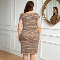 Robe d'été ample taille haute pour femme grande taille, écoresponsable, color block, longueur genou, style bureau chic et décontracté