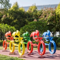 Sculptures en fibre de verre sur le thème du sport pour parcs sportifs et gymnases, statues d'athlètes pour centres de fitness intérieurs et extérieurs et stades
