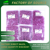 Saphir violet naturel de Madagascar en vrac, légèrement imparfait, petite taille, prix d'usine, vente à prix réduit, pierres de saphir