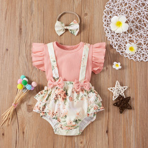 Tienda en Línea China: Conjuntos de Ropa para Bebés, Trajes de Princesa con Estampado Floral Pastel, Vestidos Romper para Niñas Pequeñas - Product Image 3