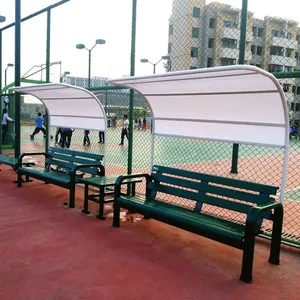 High Quality Aluminium Alloy Tennis Athletes Rest Outdoor Tennis Court Benches Chairs With Coffee Table Combination