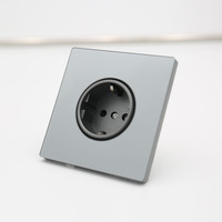 Prise murale industrielle BENDI, prise européenne 220V, 1 sortie, port USB, verre trempé ignifuge, IP22, 10A, haute qualité, fabrication industrielle