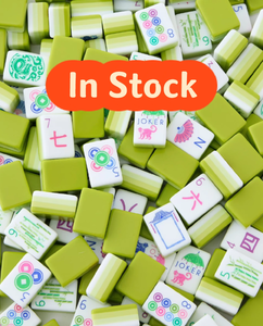 Jeu de Mahjong américain portable de luxe moderne personnalisé pour 4 <span class=keywords><strong>joueurs</strong></span>, tuiles en acrylique vert clair - Product Image 1