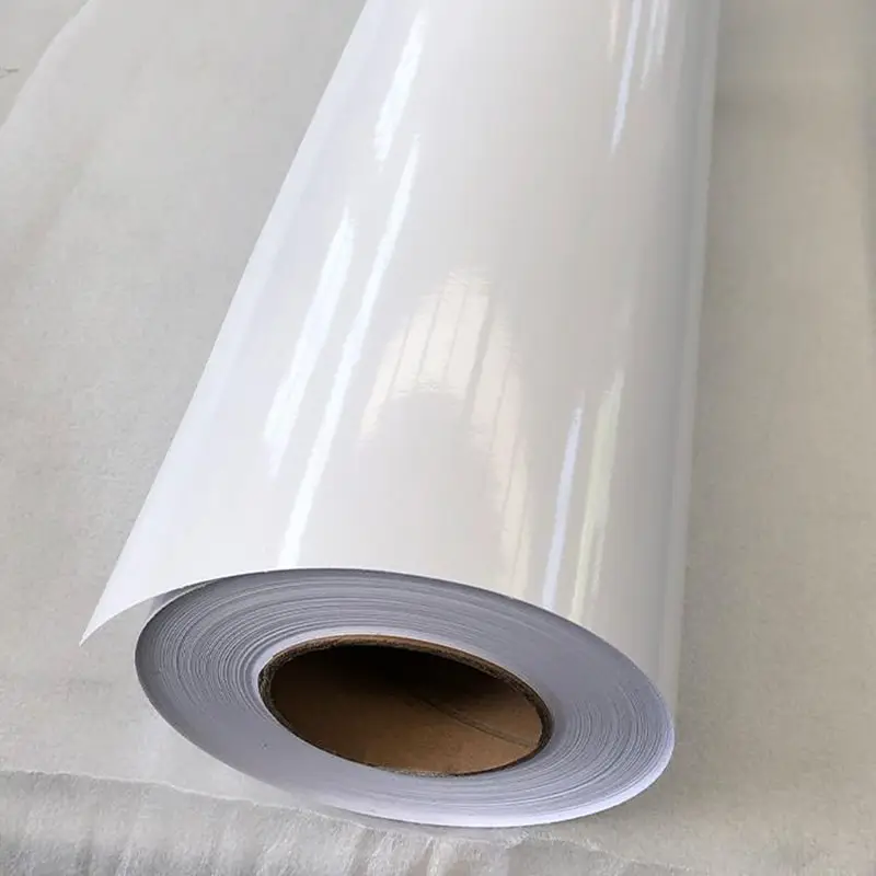 Adesivo per pavimenti in vinile adesivo bianco lucido rimovibile per palcoscenico per pavimenti di nozze 0.914/1.07/1.27/1.37/1.52m