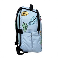 Sac à dos mignon en forme d'éléphant de dessin animé pour enfants, bleu clair, imprimé fruits tropicaux, sac à dos d'école avec fermeture éclair, grande capacité, compartiment pour ordinateur portable