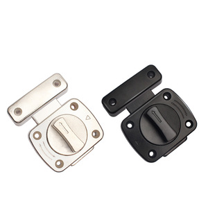Zinc Alloy Rotating <b>Pin</b> Surface Mounted Square Door Latch With Left Right Lock Outdoor Mini Bolt Easy Installation - Product Image 1