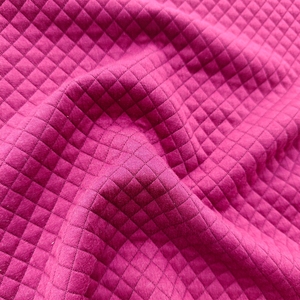 Chất Lượng Cao Ba Lớp Bánh Sandwich Scuba Jacquard Polyester Vải Đa Năng 3D Mô Hình Vuông Ấm Ngủ Cho Cô Gái Căng - Product Image 5