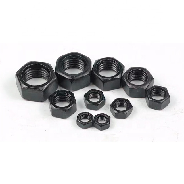 Производитель Китай высокопрочные шестигранные гайки из черного оксида M3M6M8 Шестигранная гайка класс 8,8 10,8 12,8 Шестигранная гайка