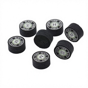 LKY 11mm 14mm Schwarze Klare Leder-Carambol-Billard-Queuespitzen - Product Image 5