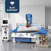 Routeur CNC industriel 1325 ATC à axe rotatif pour la sculpture 3D sur bois avec changement d'outil automatique pour colonnes romaines