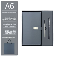 Articles cadeaux de luxe promotionnels en gros, carnet A5 en cuir, journal personnalisé, agenda de bureau, ensemble cadeau d'entreprise avec stylo