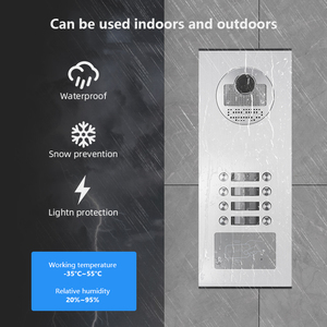 Intercomunicador Visual IP de Bajo Consumo con Visión Nocturna, 8 Botones, Unidad Exterior con Unidad Interior de 7 Pulgadas, Seguridad para Edificios de Oficinas - Product Image 3