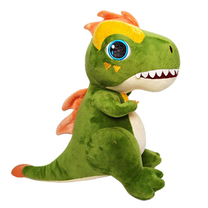 O dinossauro super macio customizável unisex do luxuoso brinca o animal bordado projeto novo para o poliéster do algodão dos PP do relevo do esforço - Product Image 2