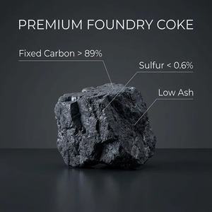 Carbón 88%, <span class=keywords><strong>Azufre</strong></span> 0.035%, Ceniza 10%, Fósforo 0.035%, Calorías 7100J para Hierro Fundido, Coque Duro, Coque de Fundición - Product Image 4