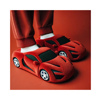 Pantoufles de voiture personnalisées en peluche Pantoufles d'intérieur unisexes de style voiture cartoon Nouveau design Pantoufles d'intérieur confortables en peluche super douces