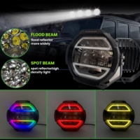 Projecteurs LED BSG SW703 90W 12V 24V IP67 étanches en aluminium de 7 pouces, super lumineux 8000 lumens, pour 4x4 et tout-terrain