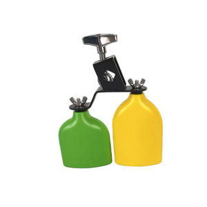 Wholesale High and Low Pitch <b>Plastic</b> Bangzi Orff Percussion Instrument <b>Drum</b> Set Accessory Cowbell hand clappers for Kids - Product Image 1