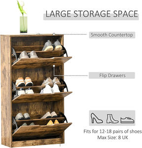 Armoire à chaussures famille porte noyer couleur moderne contracté porche arche magasins contenu rack casier à plusieurs niveaux stockage de chaussures - Product Image 4