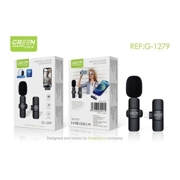 6976569690171 Wireless Omni-directional Lavalier Condenser Microphone Type C Connector Plastic Material for Smart