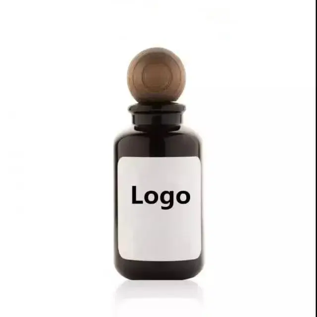 Custom perfume bottle with log ball lid vintage perfume bottle with pump