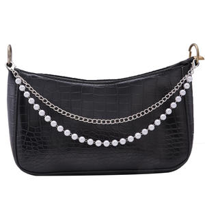 Trendy Handmade <b>Bag</b> Chain Metal Shoulder Strap With Pearls For Women <b>Bag</b> Accessories - Product Image 2