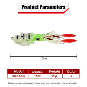 เหยื่อ<span class=keywords><strong>ปลา</strong></span>หมึก Guosong หูบางเหยื่อนุ่ม15ซม. 60ก. เหยื่อรูปปลาหมึกเหยื่อตก<span class=keywords><strong>ปลา</strong></span>ทะเล - Product Image 3