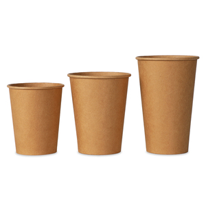 100ml 300ml 600ml đám cưới đơn tường tre bột giấy cup phân hủy sinh học các tông tre Kraft cốc giấy - Product Image 1