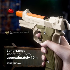 Pistola de Juguete de Balas Blandas para Niños Borta M92, Mecánica, Semiautomática, Segura, para Juegos de Disparos al Aire Libre, Unisex, Plástico ABS, 14 Años o Más - Product Image 2
