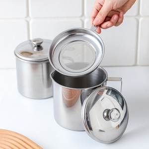 Dụng Cụ Lọc Dầu Chiên Nhà Bếp Bằng Thép Không Gỉ Hộp Đựng Nồi Lọc Dầu Mỡ + Nắp - Product Image 5